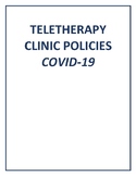 Teletherapy Clinic COVID19 Policies and Procedures
