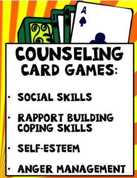 Preview of COUNSELING with Cards Games: Self-Esteem, Rapport, Social Skills, Anger Control