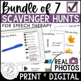 Speech Therapy Scavenger Hunt Teletherapy Activity Digital