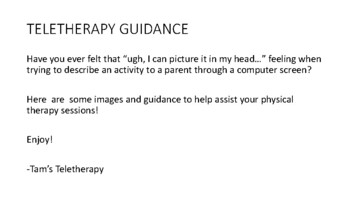Preview of Teletherapy Ideas