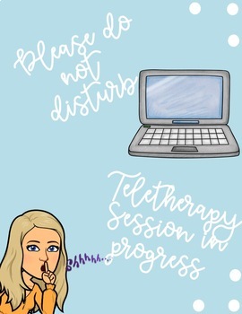 Preview of Teletherapy Poster- Editable!