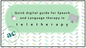 Preview of Teletherapy Resource