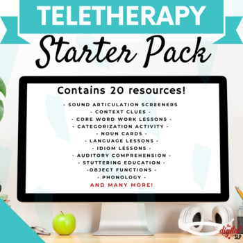 Preview of Teletherapy Starter Pack for Speech Therapy