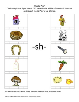 Initial, Medial and Final /sh/