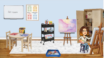 Preview of Teletherapy/telehealth Art room