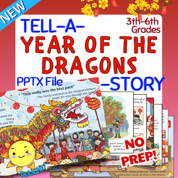 Preview of Tell-A- YEAR OF THE DRAGON -Story|Chinese New year sequencing story with picture