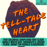 Tell Tale Heart. Adapted Close Read Halloween Fun. Full Un