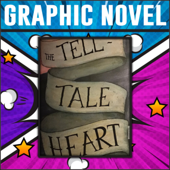 Preview of Tell Tale Heart by Edgar Allen Poe Graphic Short Story Study/Editable/Answer Key