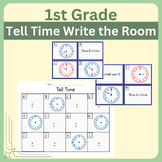 Tell Time- Around the Room- Solve the Room- Write and Tell