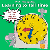 Telling Time To The Hour And Half Hour Kindergarten Math I