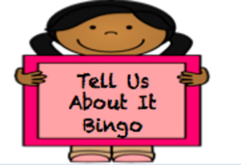 Preview of Tell Us About It Bingo- Developing Presentation Skills