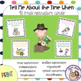 Tell me about the time when ORAL NARRATIVE CARDS