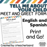 Tell me about your Child! Questionnaire/Parent Form Advent