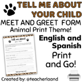 Tell me about your Child! Questionnaire/Parent Form Animal