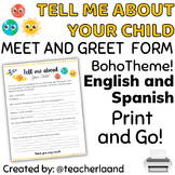 Tell me about your Child! Questionnaire/Parent Form Planet