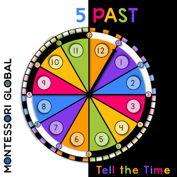 Preview of Tell the Time on an Analog Clock - 5 Past | Montessori Cards and Boom Cards™