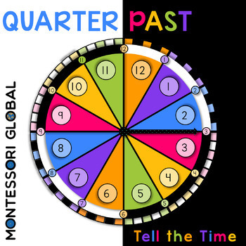 Preview of Tell the Time on an Analog Clock - Quarter Past | Montessori Cards & Boom Cards™