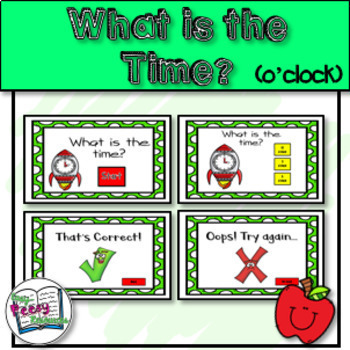 Preview of Tell the Time to the Hour Interactive Game **GOOGLE SLIDES**
