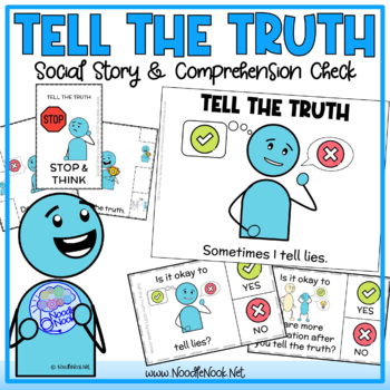 Preview of Tell the Truth- A Social Story about Lies for SpEd, Life Skills and Autism Units