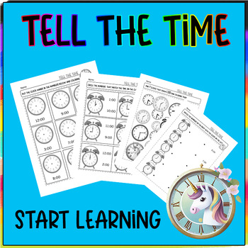 Preview of Tell the time first step for kindergarten