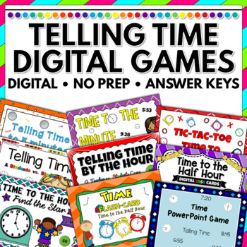 Preview of Telling Time Games Bundle