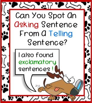 Preview of Telling Sentences Asking Sentences SMARTBOARD