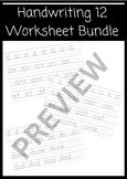 Handwriting 12 Worksheet Bundle