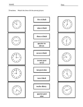 telling the time vocabulary worksheets by elt buzz teaching resources