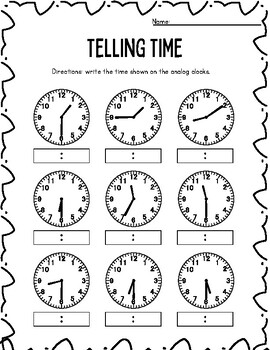 Telling Time by Teaching and Testing with Jade | TPT