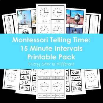 Preview of Telling Time: 15 Minute Intervals Printable Pack