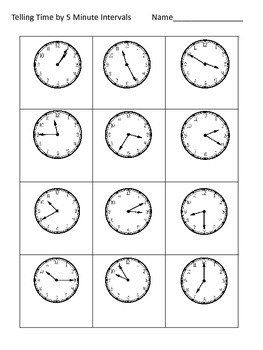 telling time 15 minute and 5 minute intervals by virginia conrad