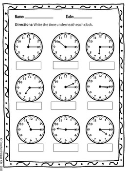 Time by Teacher Helper Kits | TPT