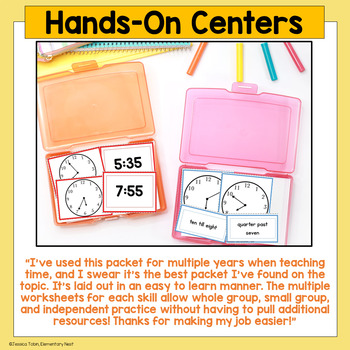 Time Unit, Telling Time Activities by Jessica Tobin - Elementary Nest