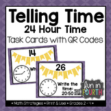 Telling Time: 24 Hour Time Task Cards with and without QR Codes