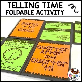 Preview of Telling Time 2nd Grade Activity | Review Foldable