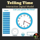 Telling Time 3D Model Interactive Clock - Digital and Analog