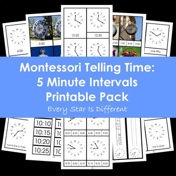 Preview of Telling Time: 5 Minute Intervals Printable Pack