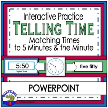 Preview of Telling Time 5-Minute & Minute (Digital and Analog) PowerPoint