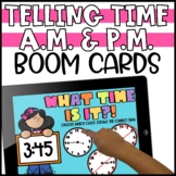 Telling Time A.M. or P.M. Boom Cards