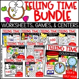 Telling Time Activities Games Worksheets BUNDLE