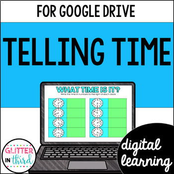 Preview of Telling Time Activities Google Classroom Digital