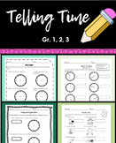 Telling Time Activities for 2nd grade