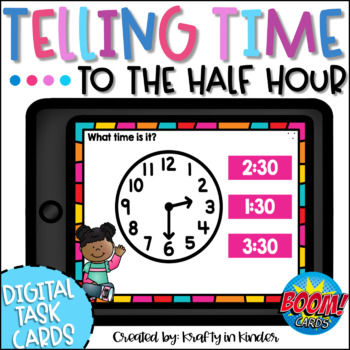 Preview of Telling Time Activity Math Boom Cards