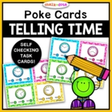 Telling Time - 5 minute intervals | Poke Cards | Self-Chec