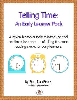 Preview of Telling Time: An Early Learner Pack to Introduce and Teach Clocks and Time