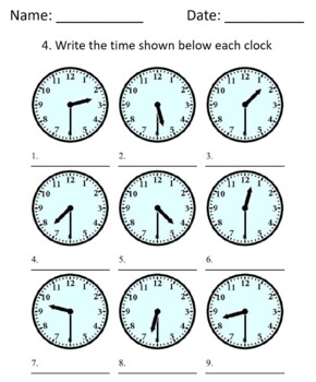 Telling Time - Analog, Digital Clock a.m. and p.m. Grade 1-3 Distance ...