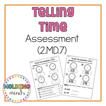 Preview of 2nd Grade Telling Time Assessment (2.MD.7)
