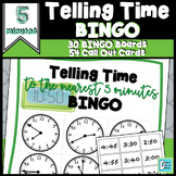 Telling Time Game BINGO to Nearest 5 Minute