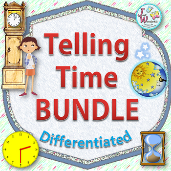 Preview of Telling Time BUNDLE - Task Cards, Worksheets and More!