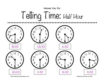 telling time beginnings worksheets bundle k 3rd grade by